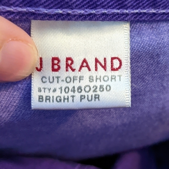 J Brand Cut Off Short Bright Purple Sz 26 - Picture 8 of 10